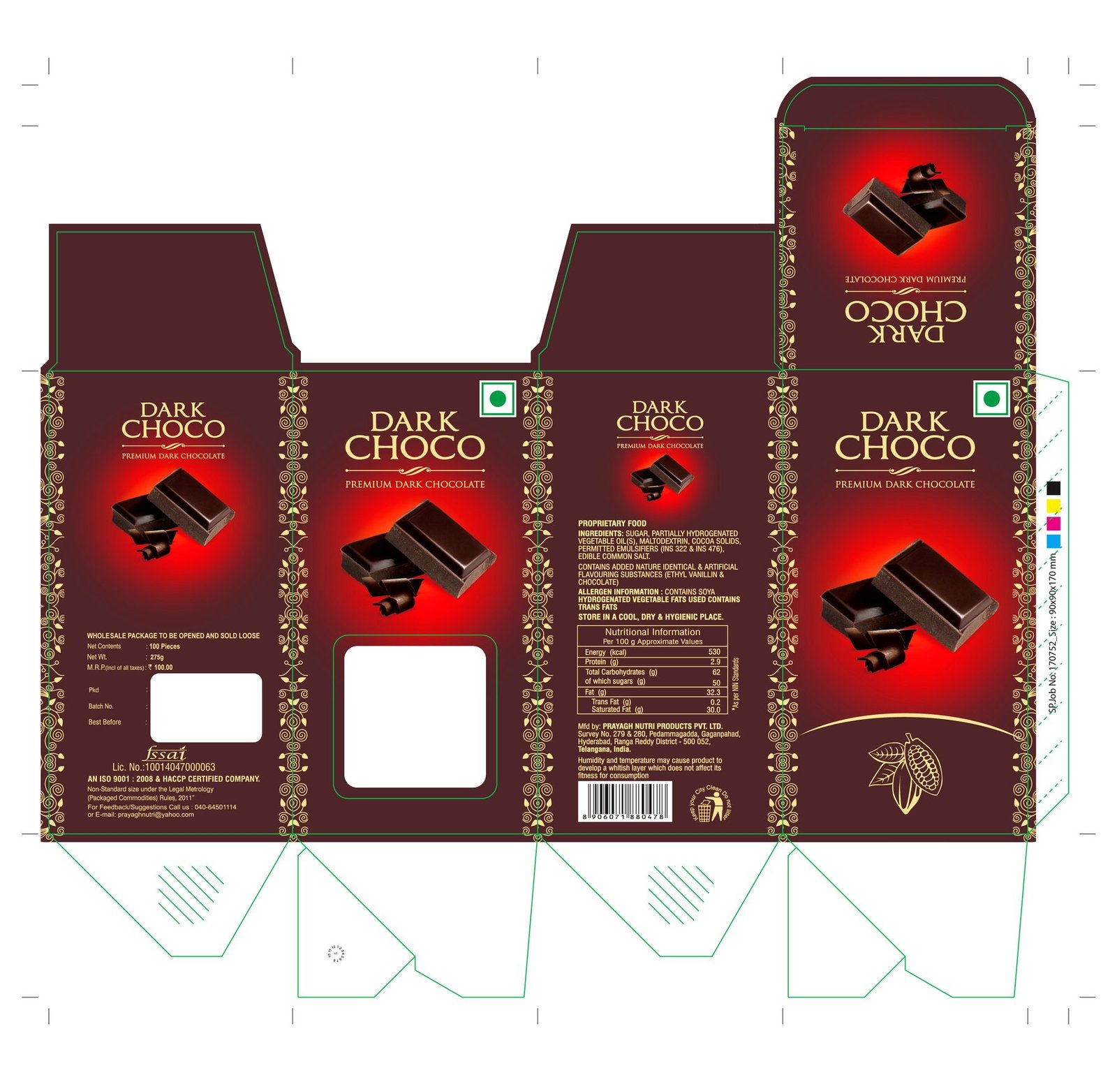 Dark Choco carton artwork