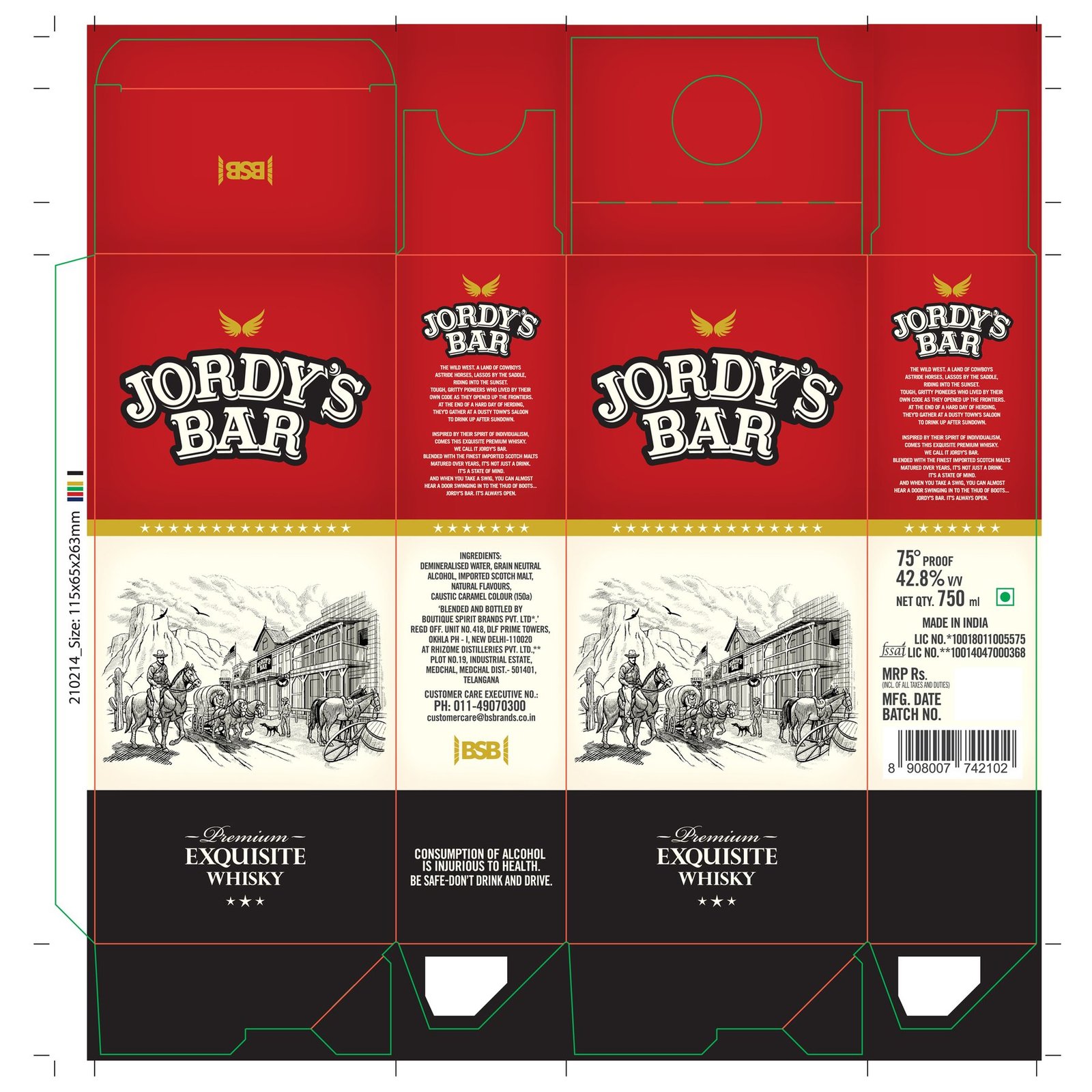 Jordy's Bar carton print artwork