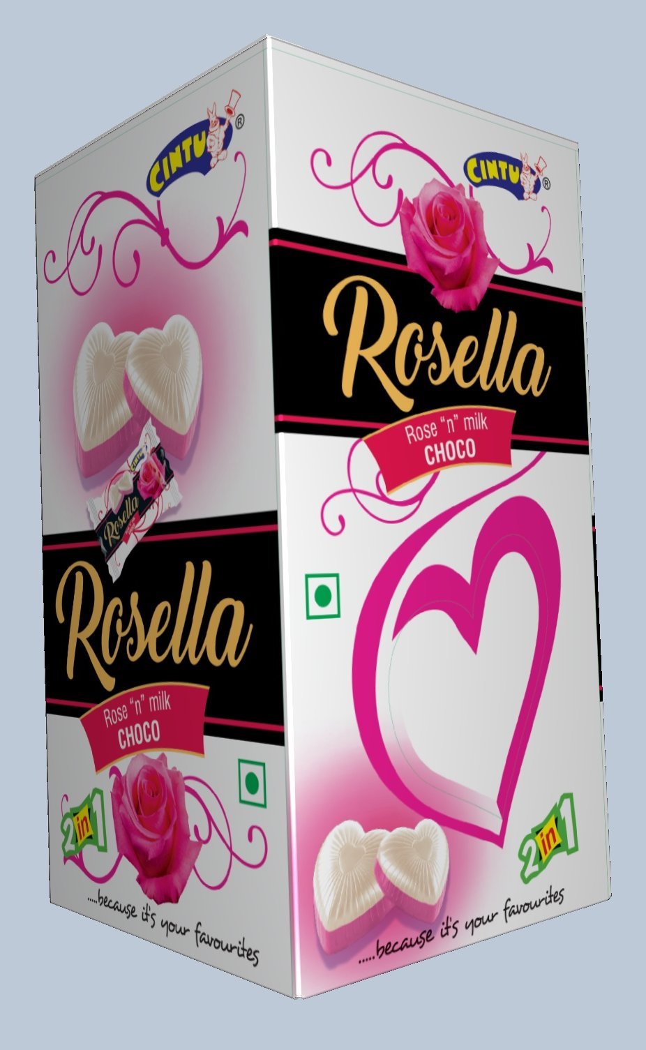 Rosella 2-in-1 chocolate box 3D render